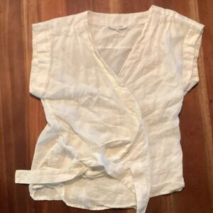 Frame Denim Ivory Wrap Robe